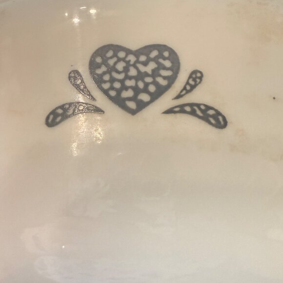 Set Of 5 Corelle Blue Hearts Cereal Bowls 6.25” Diameter White & Blue Design - Picture 3 of 7